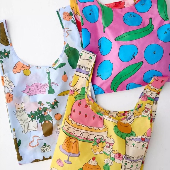 BAGGU Accessories - BAGGU set of 3 standard size totes in still life